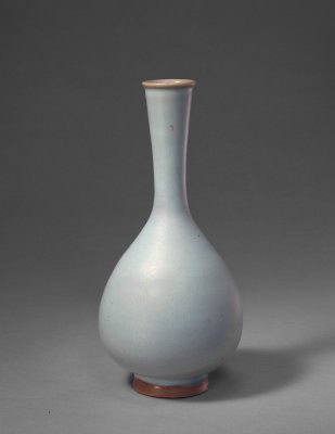 图片[1]-Jun Kiln Moon White Glazed Bottle-China Archive